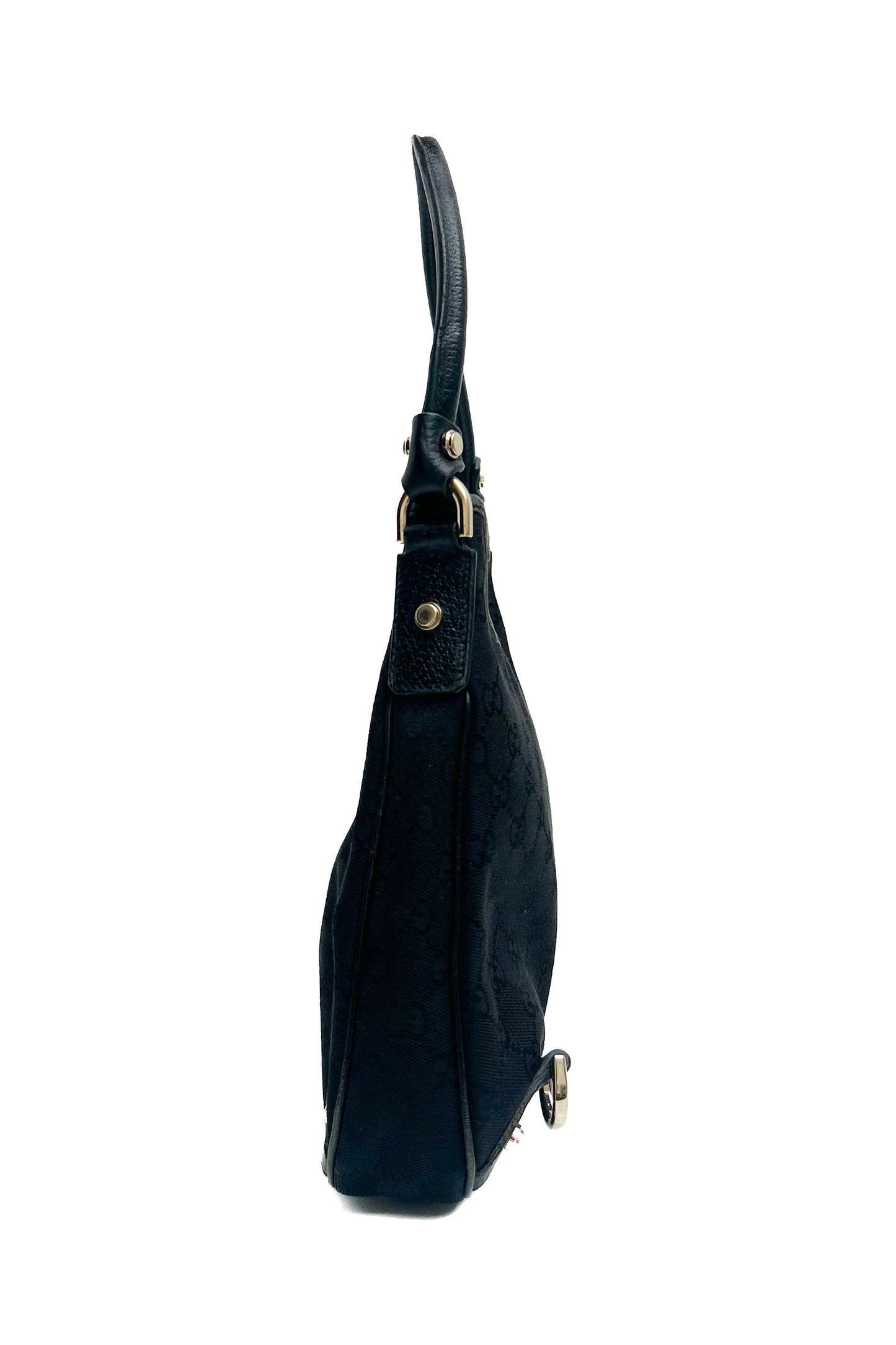 Vintage Black Abbey D-Ring Hobo Bag