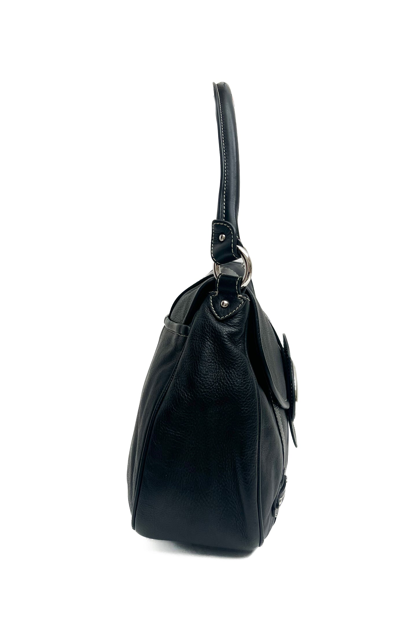 Vintage Black & Silver Logo Street Chic Bag