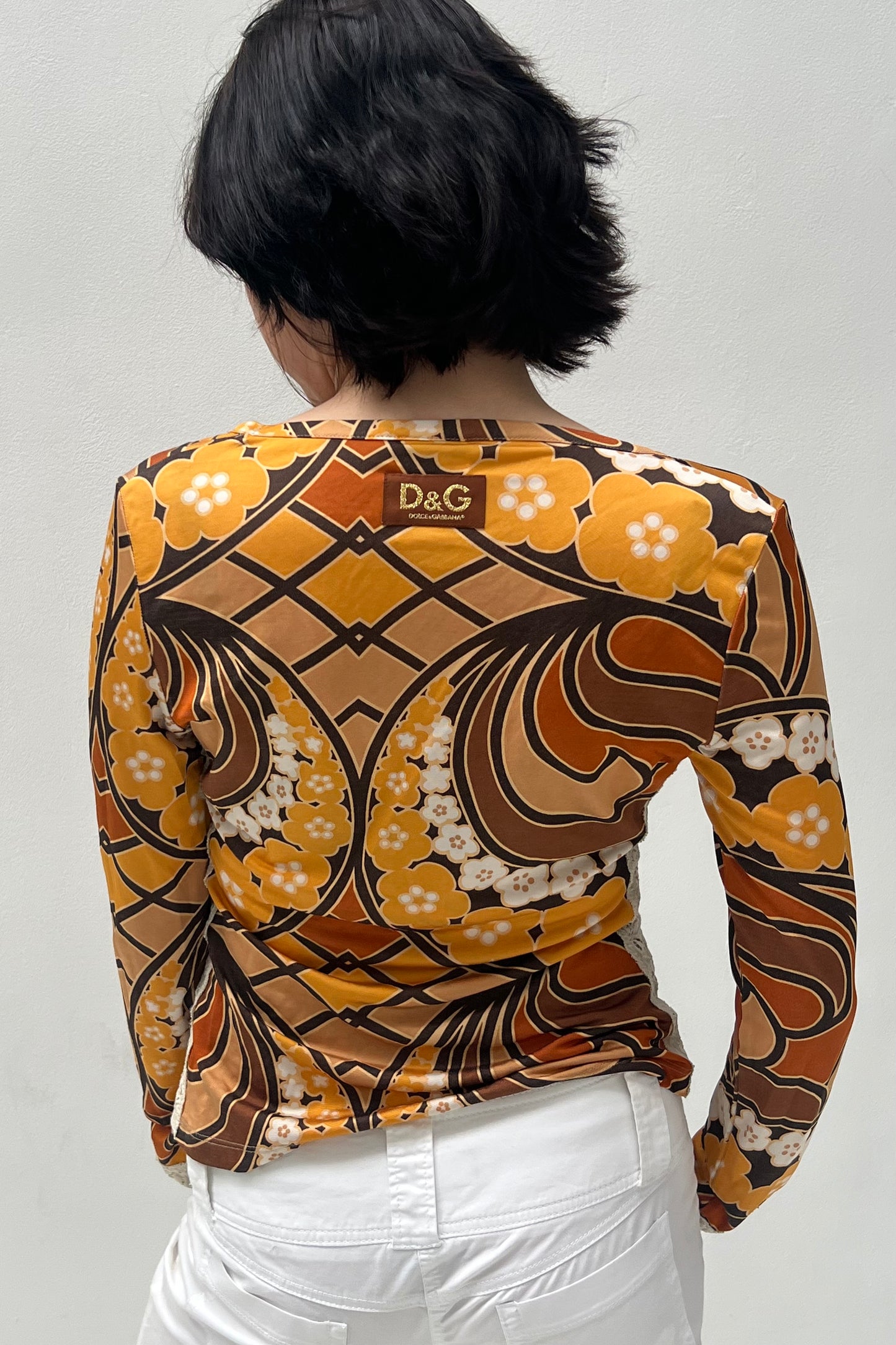Vintage 70s Print & Lace Longsleeve