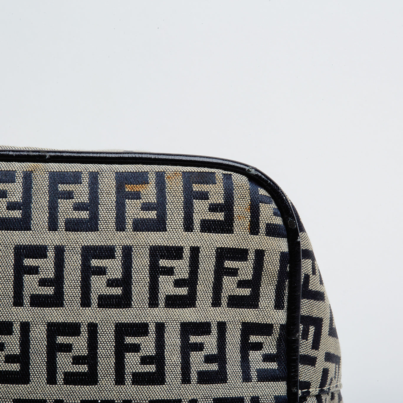 Vintage Fendi Navy Zucca Bucket Bag