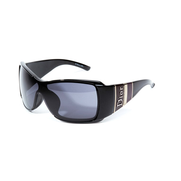 Vintage Dior Black Purple Logo Mask Sunglasses