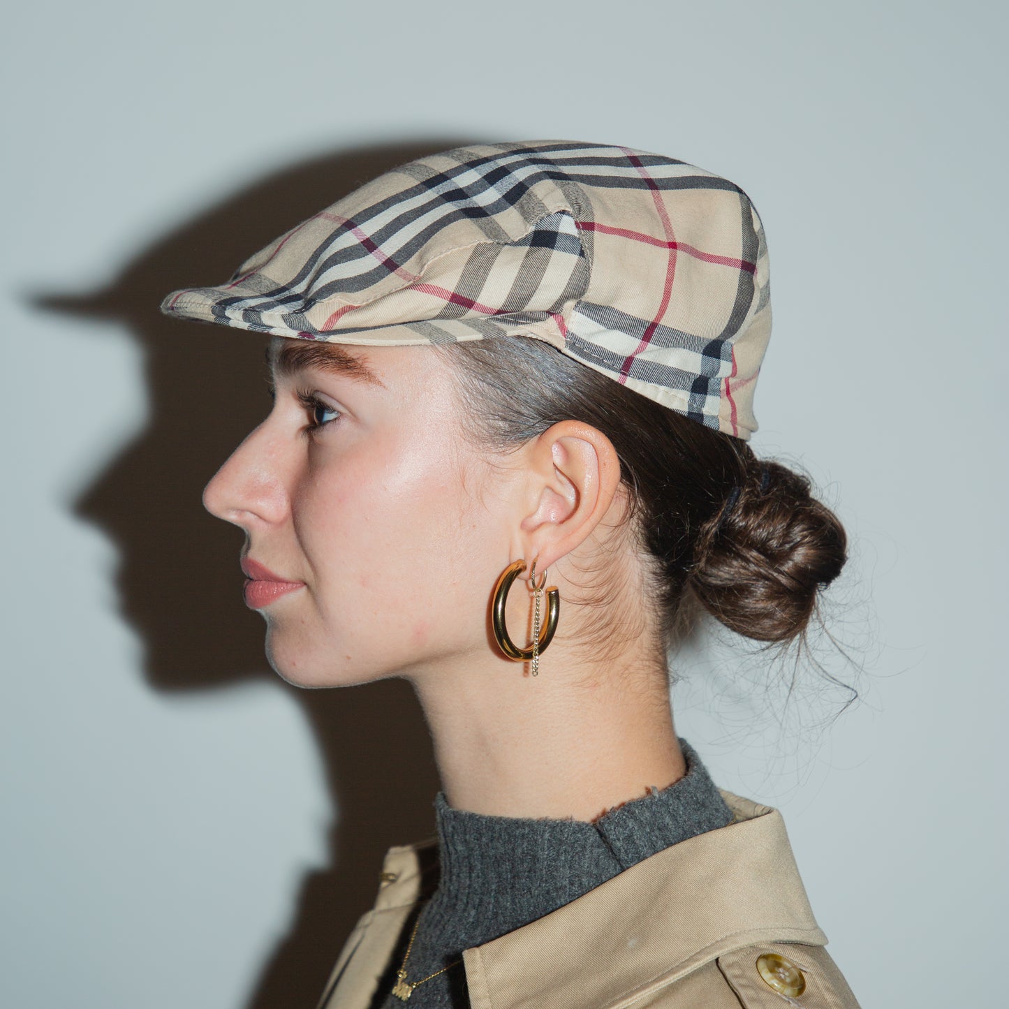 Vintage Burberry Nova Check Cotton Flatcap