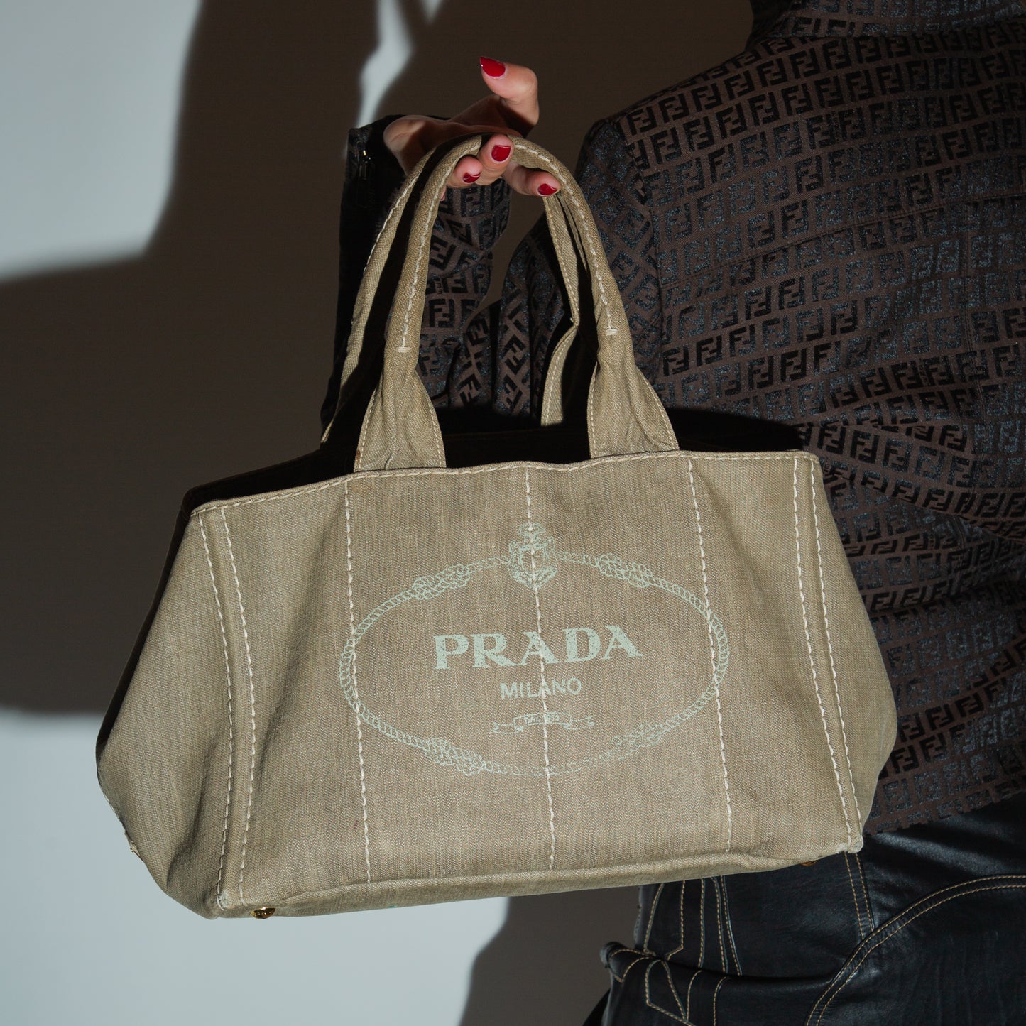 Vintage Prada Olive Canapé Bag