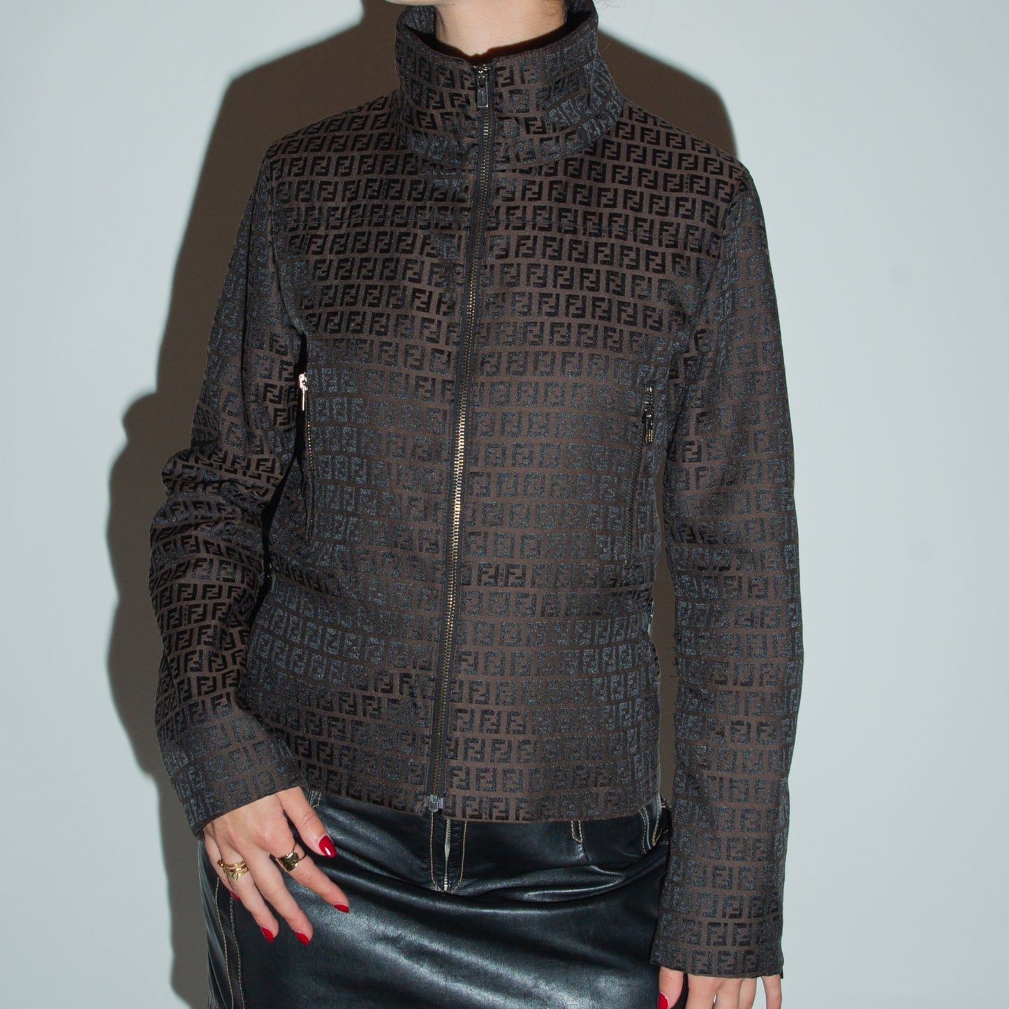 Vintage Fendi Chocolate Zucca Jacket