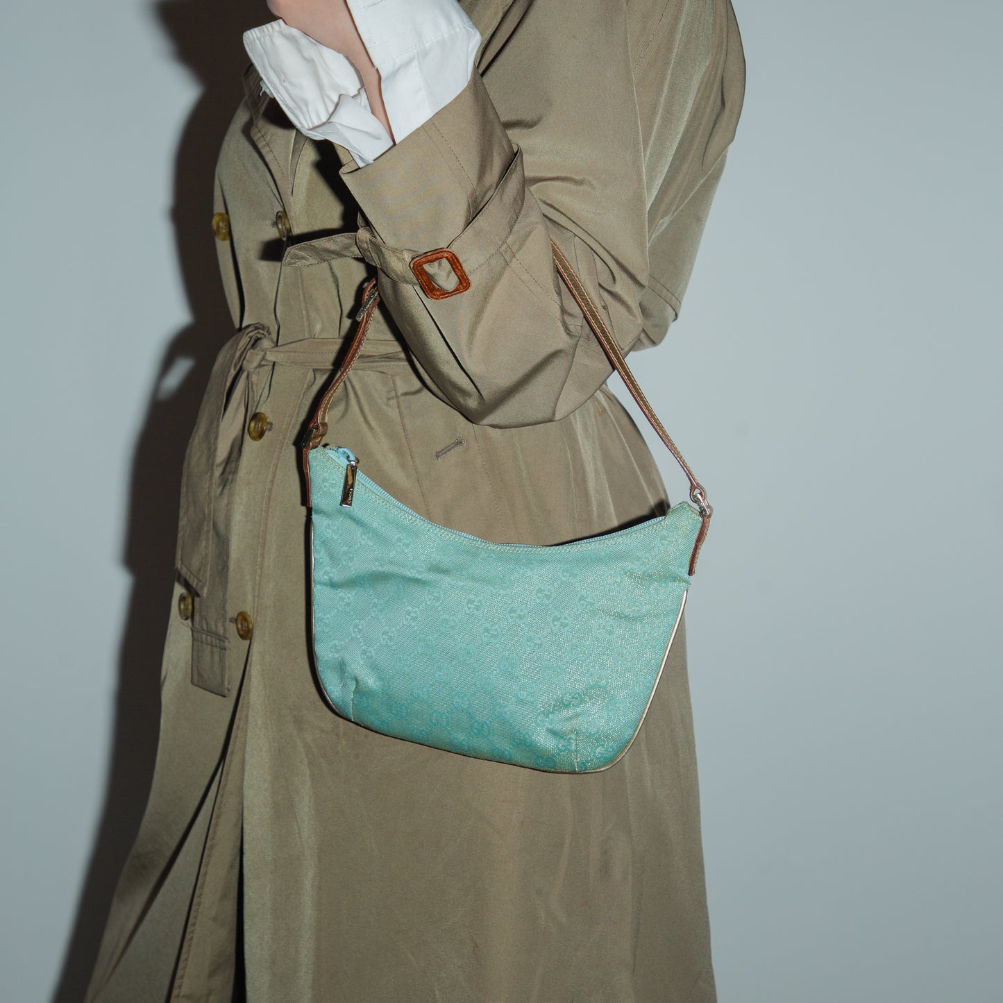 Vintage Gucci Azur Monogram Pochette