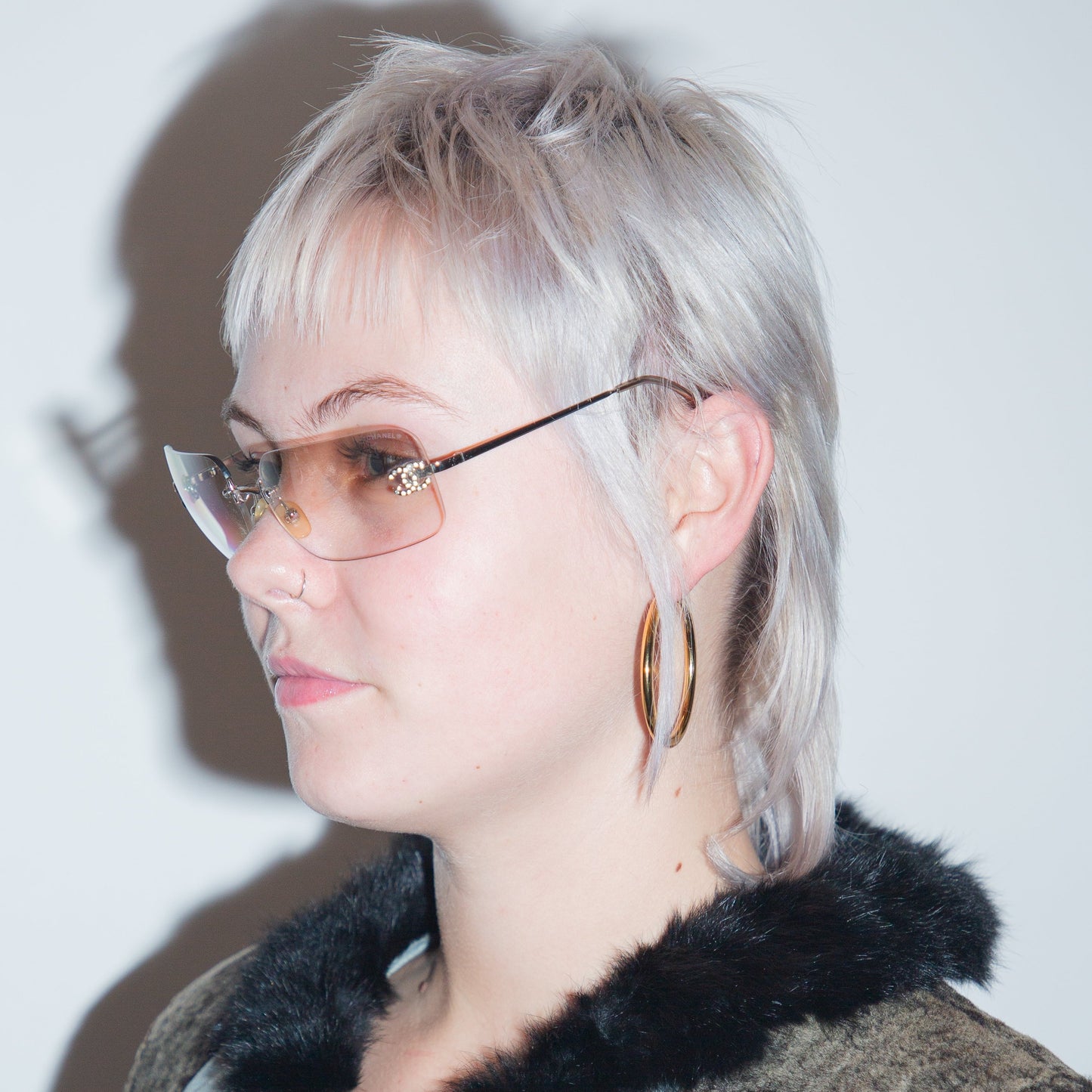 Vintage Chanel Transparent Classic Diamanté Sunglasses