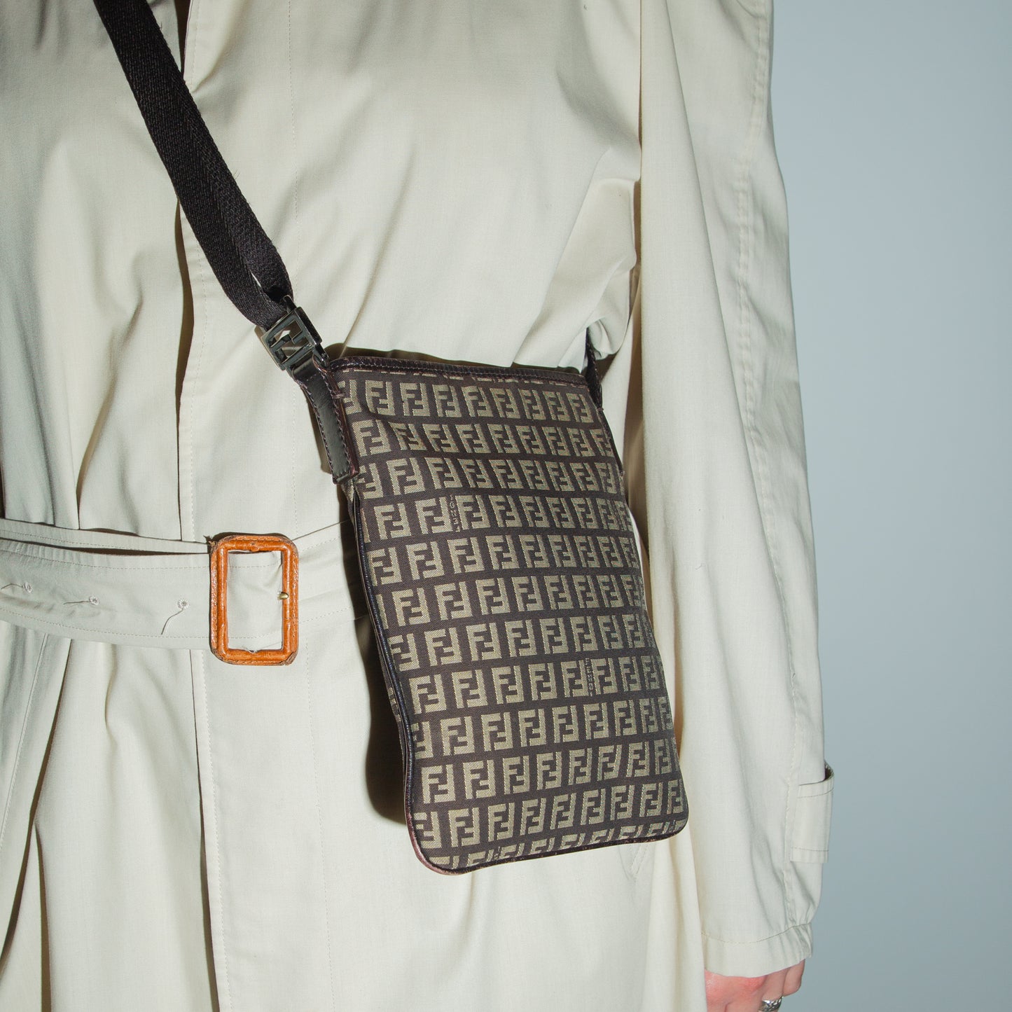 Vintage Fendi Chocolate Zucca Crossbody bag