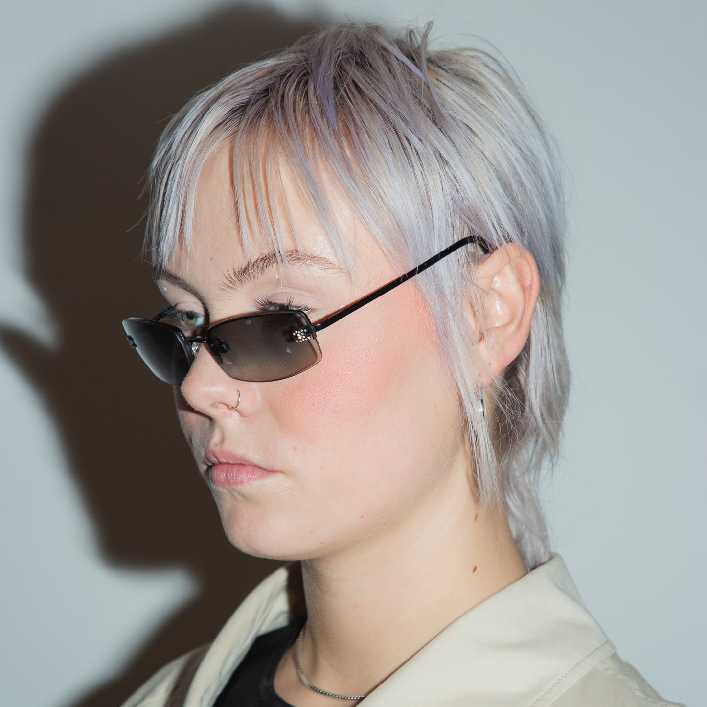 Vintage Chanel Black Diamante Sunglasses