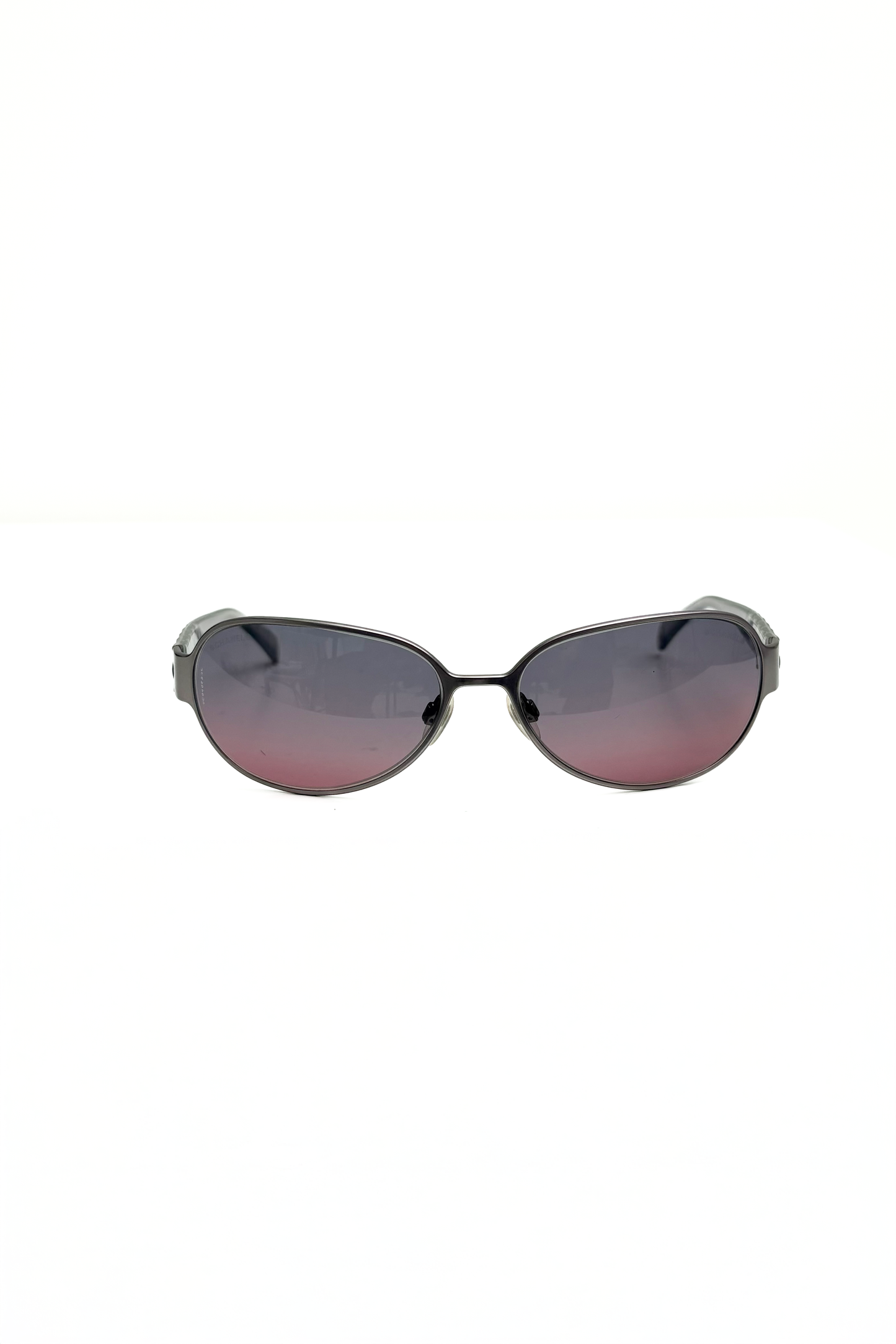 Vintage Lilac Strass Quilted Arms Sunglasses