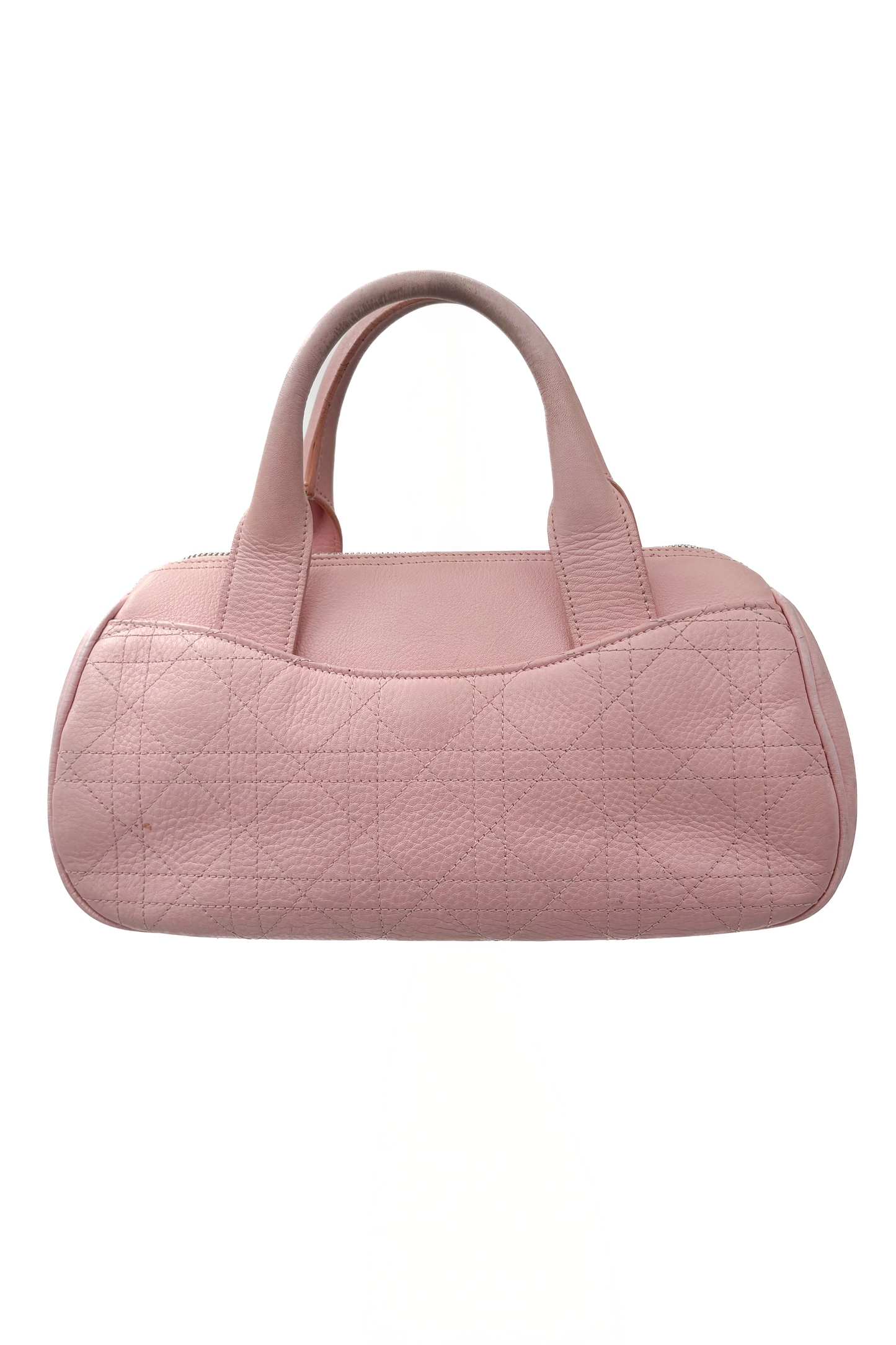 Vintage Baby Pink Top Handle Lady Boston Bag