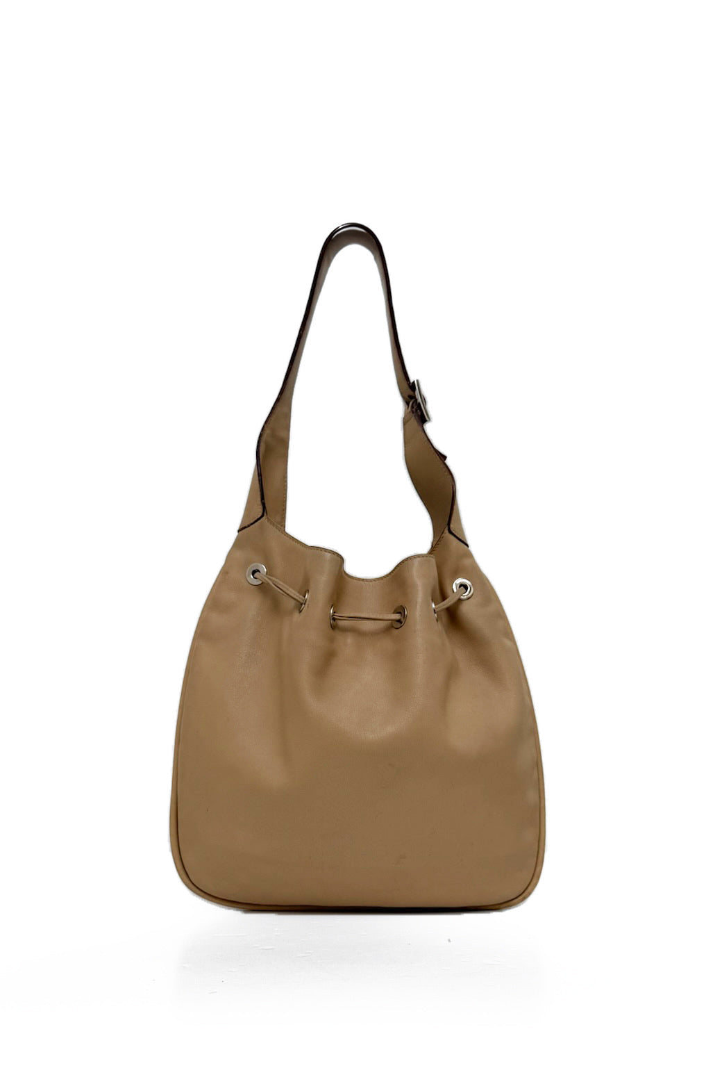 Tan Leather Simple Hobo Bag