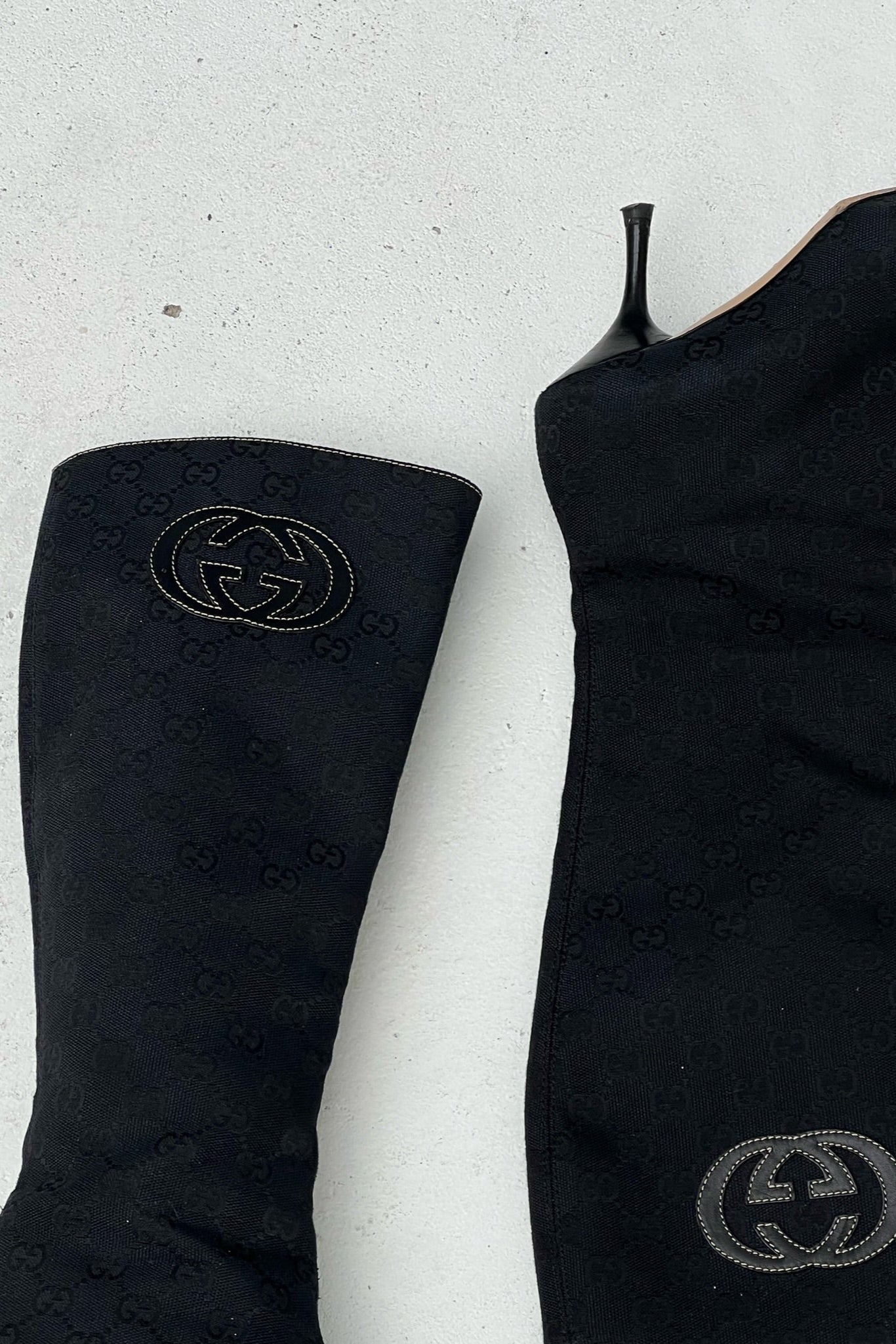 Vintage Black Monogram Boots 37.5