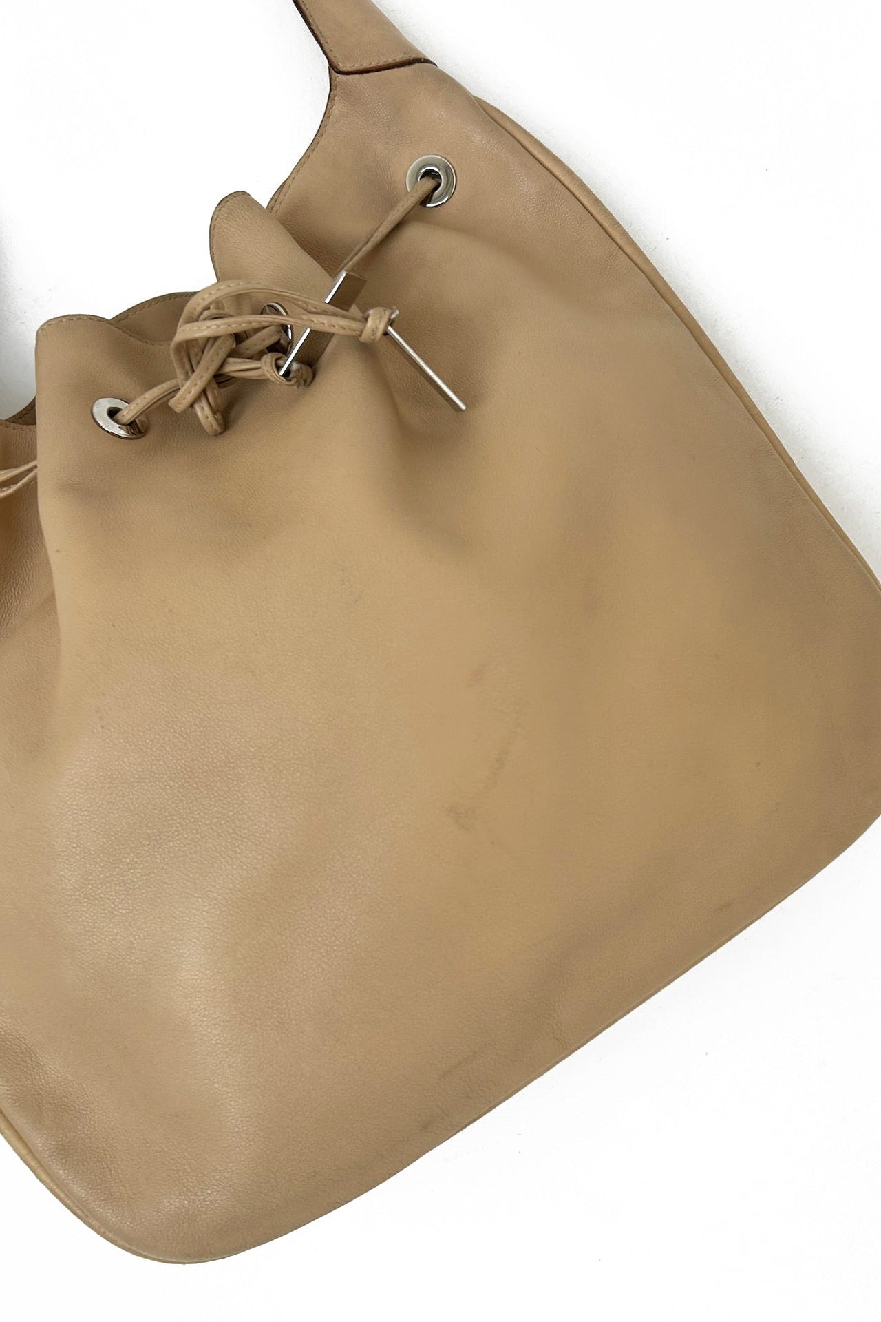 Tan Leather Simple Hobo Bag