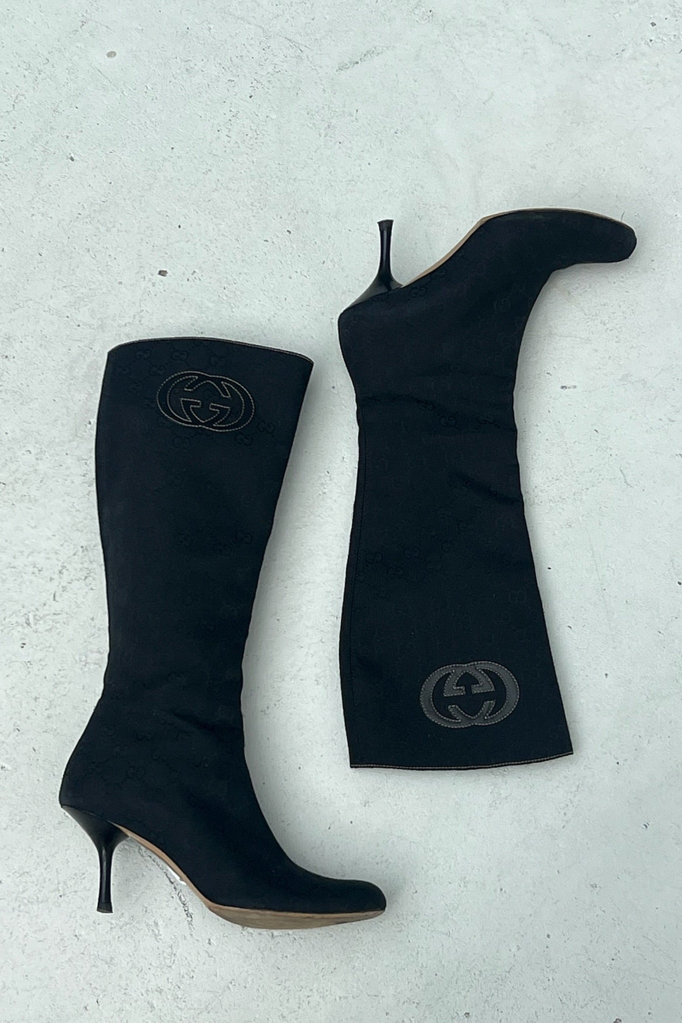 Vintage Black Monogram Boots 37.5