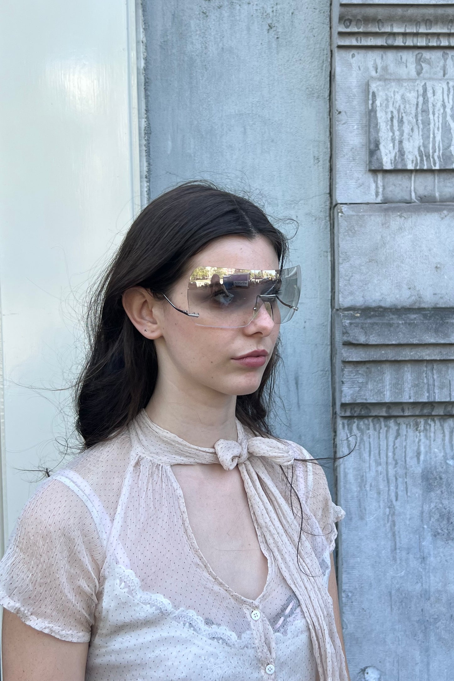 Vintage Clear Mask Sunglasses