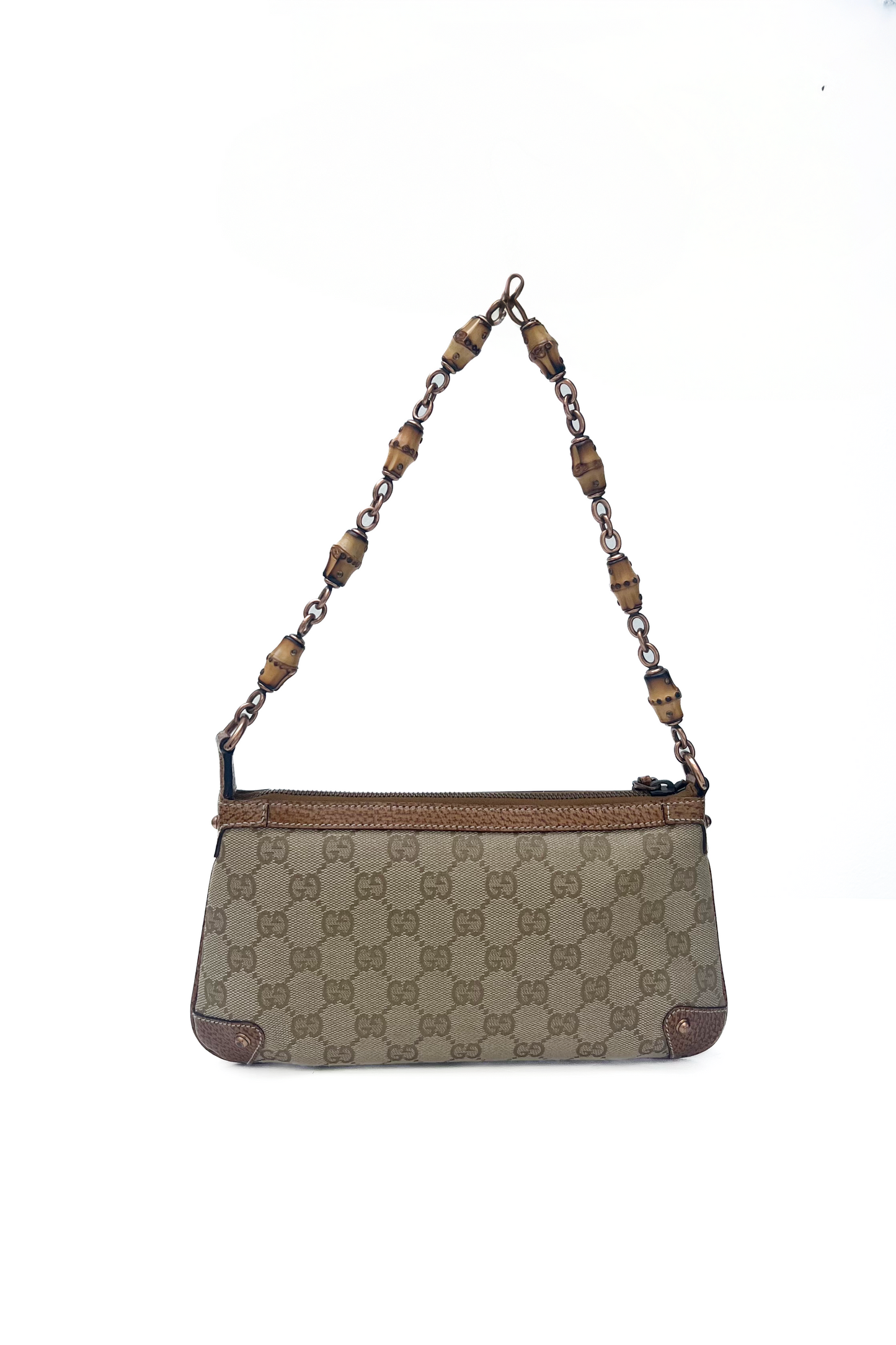 Vintage Classic Monogram Bamboo Handle Pochette