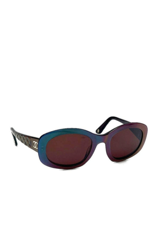 Vintage Iridescent Quilted Arms Sunglasses
