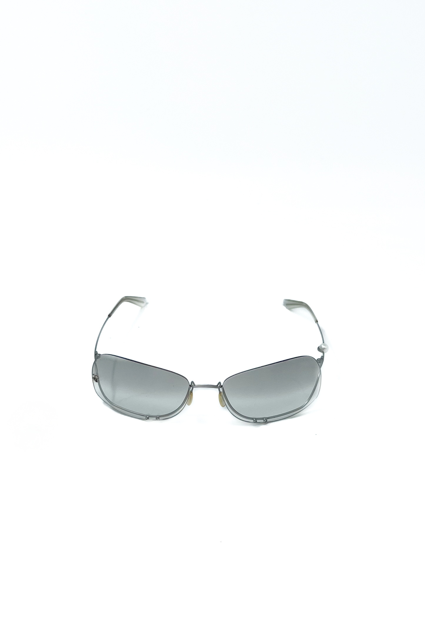 Vintage Transparant Pearl Detail Sunglasses