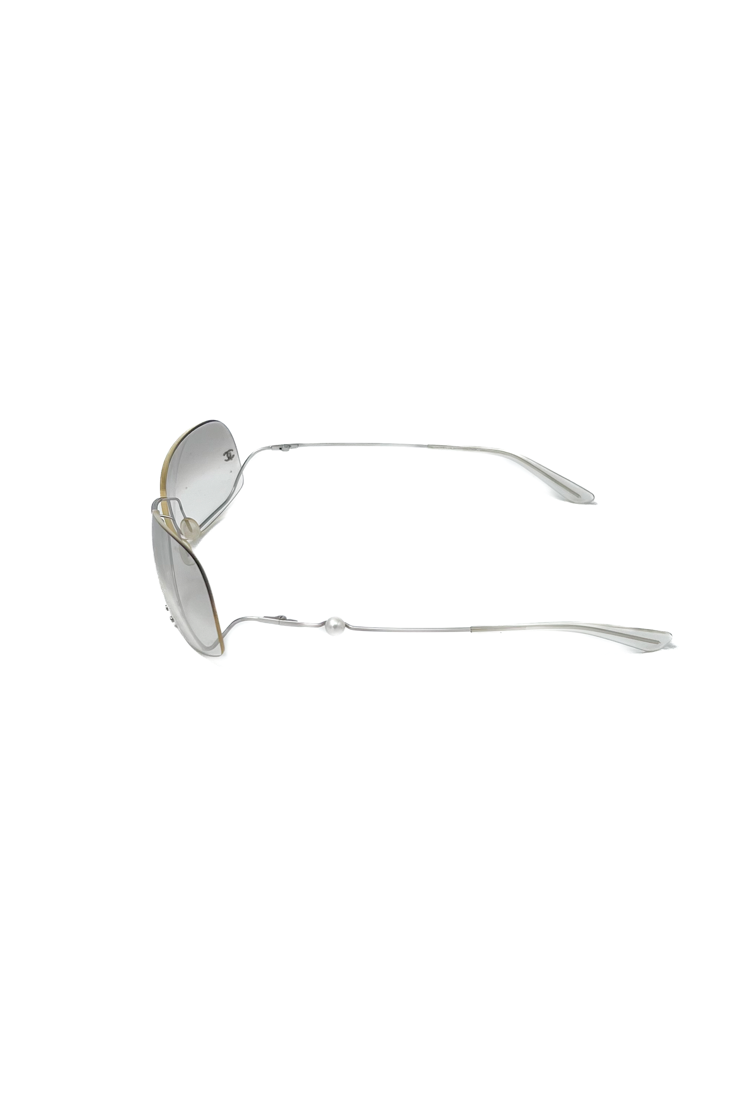 Vintage Transparant Pearl Detail Sunglasses