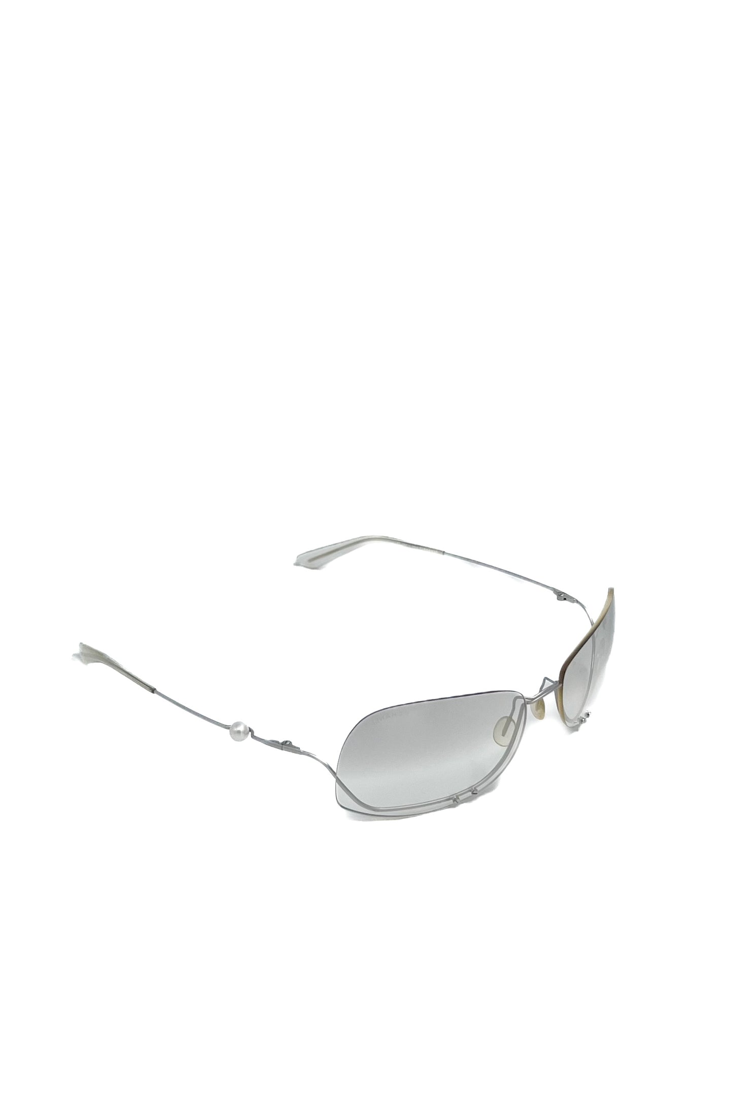 Vintage Transparant Pearl Detail Sunglasses