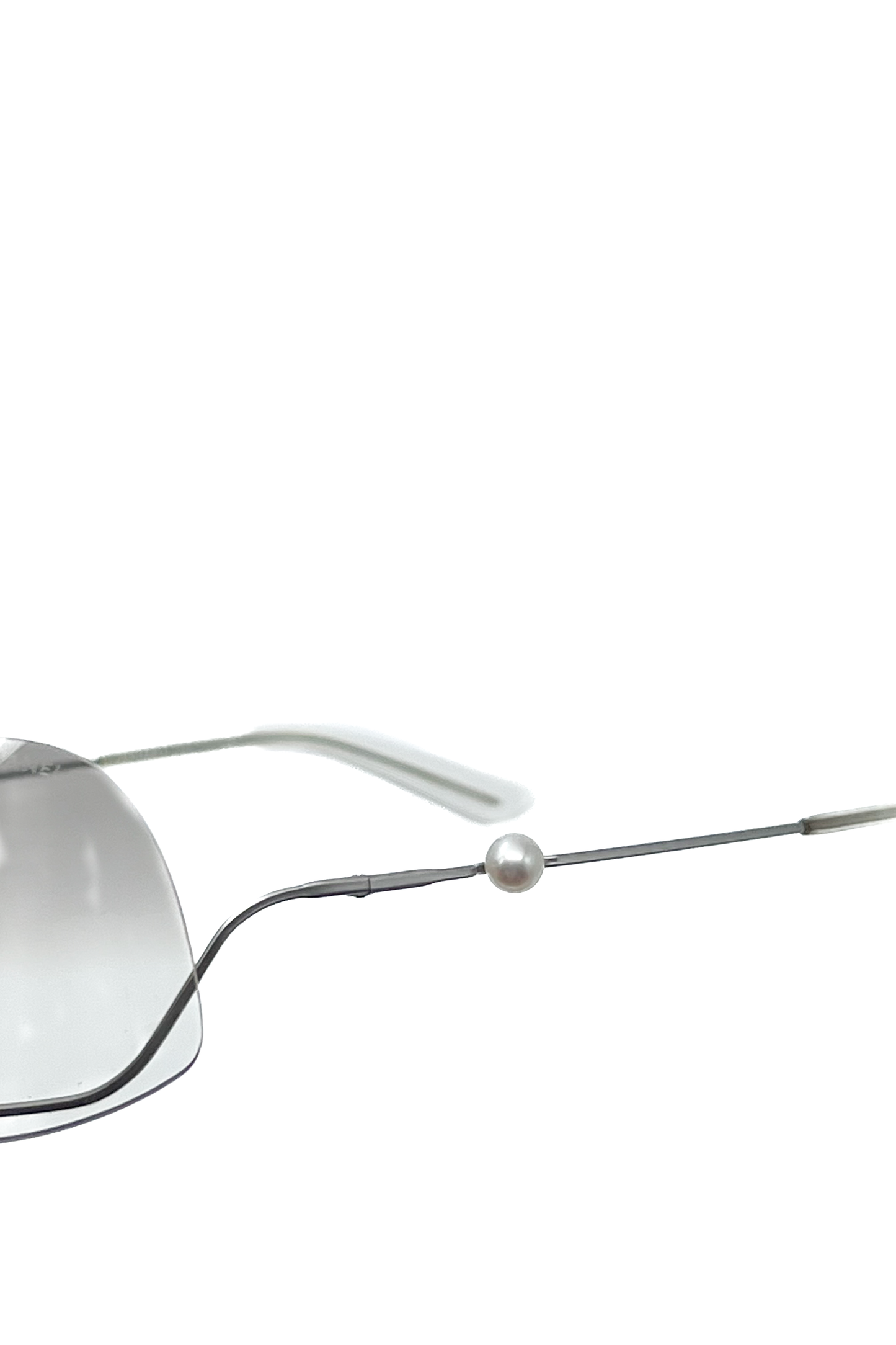 Vintage Transparant Pearl Detail Sunglasses