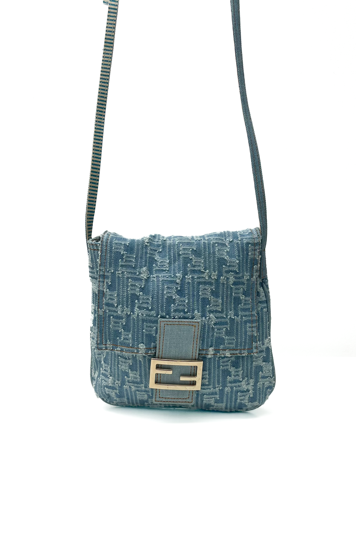 Vintage Denim Zucca Cross Body Bag