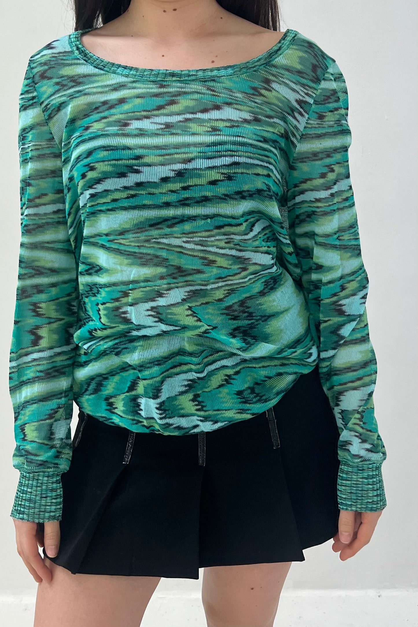 Vintage Turquoise Woven Longsleeve