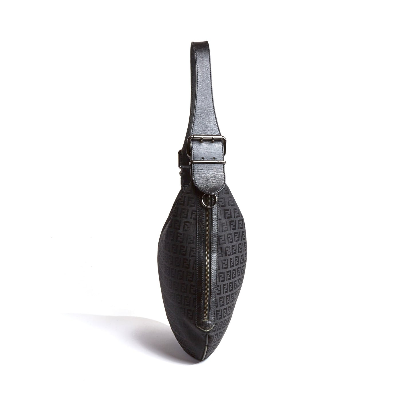 Vintage Fendi Black Zucca Oyster Bag