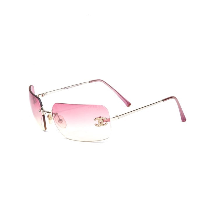 Vintage Chanel Pink Diamanté Sunglasses