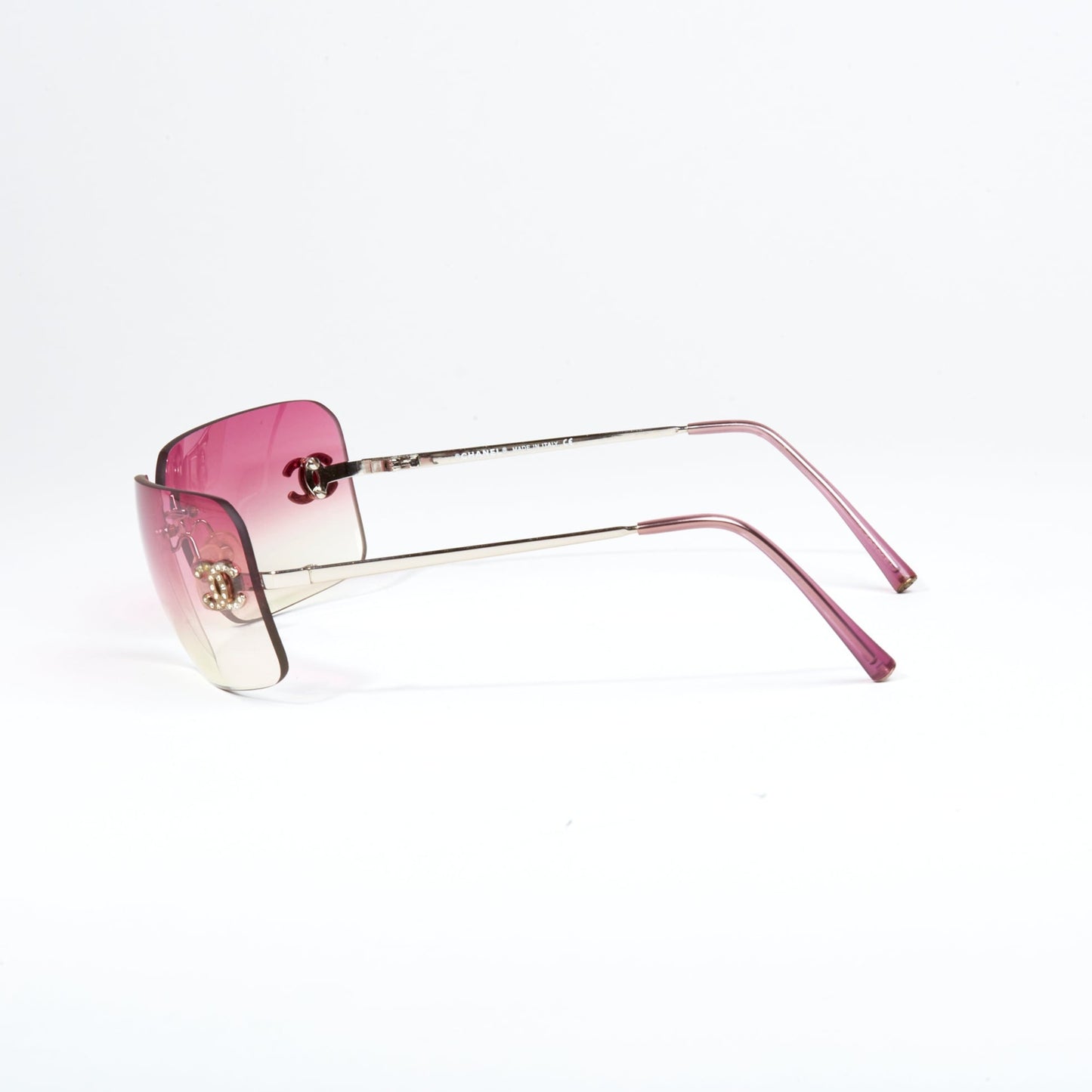 Vintage Chanel Pink Diamanté Sunglasses