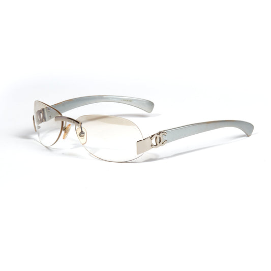Vintage Chanel Transparent Rimless Y2K Sunglasses