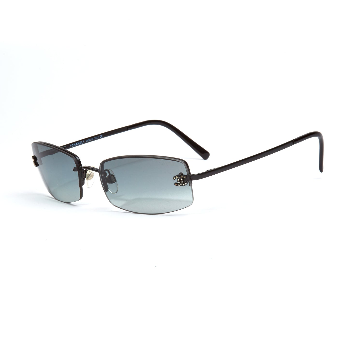 Vintage Chanel Black Diamante Sunglasses
