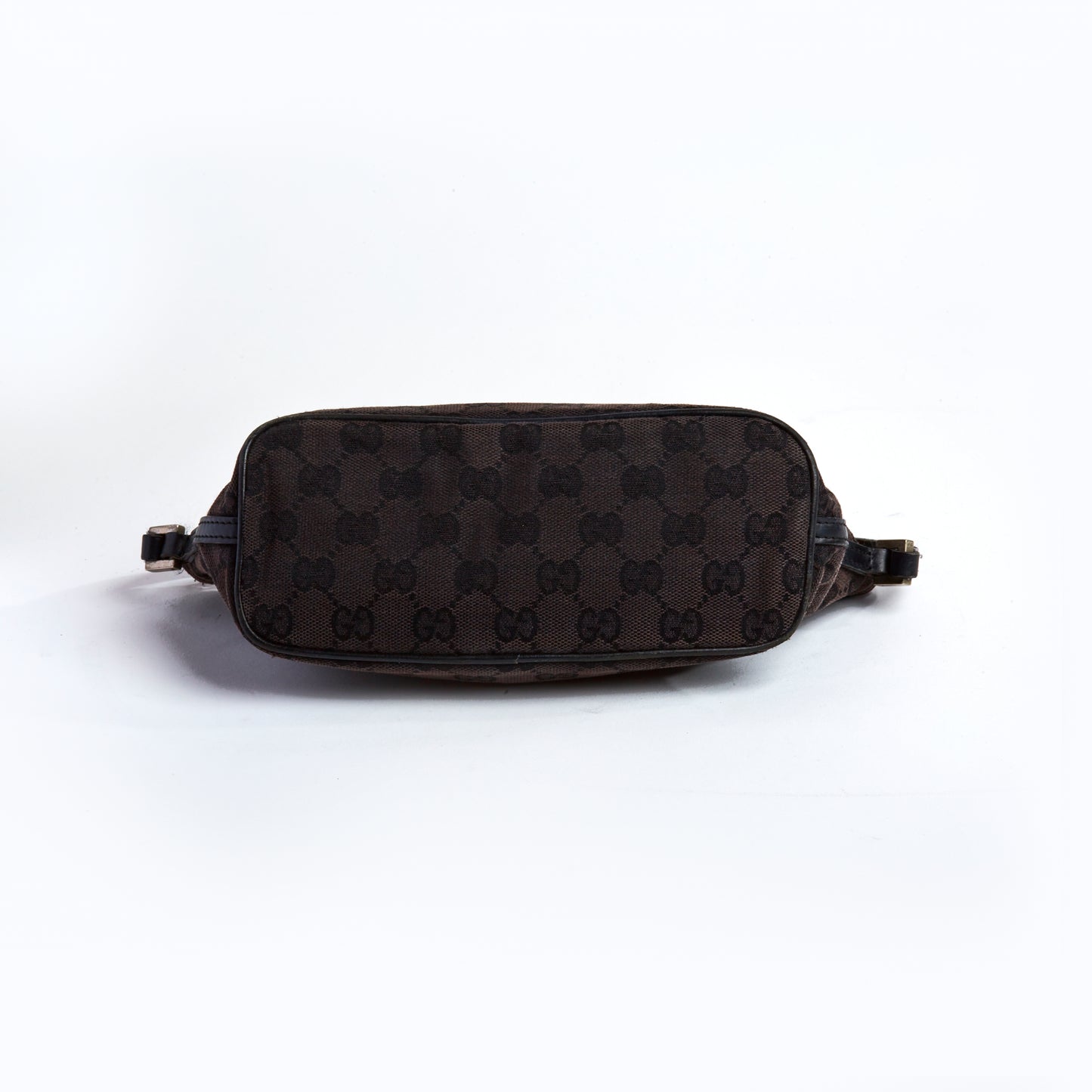 Vintage Gucci Black Monogram Boat Pochette