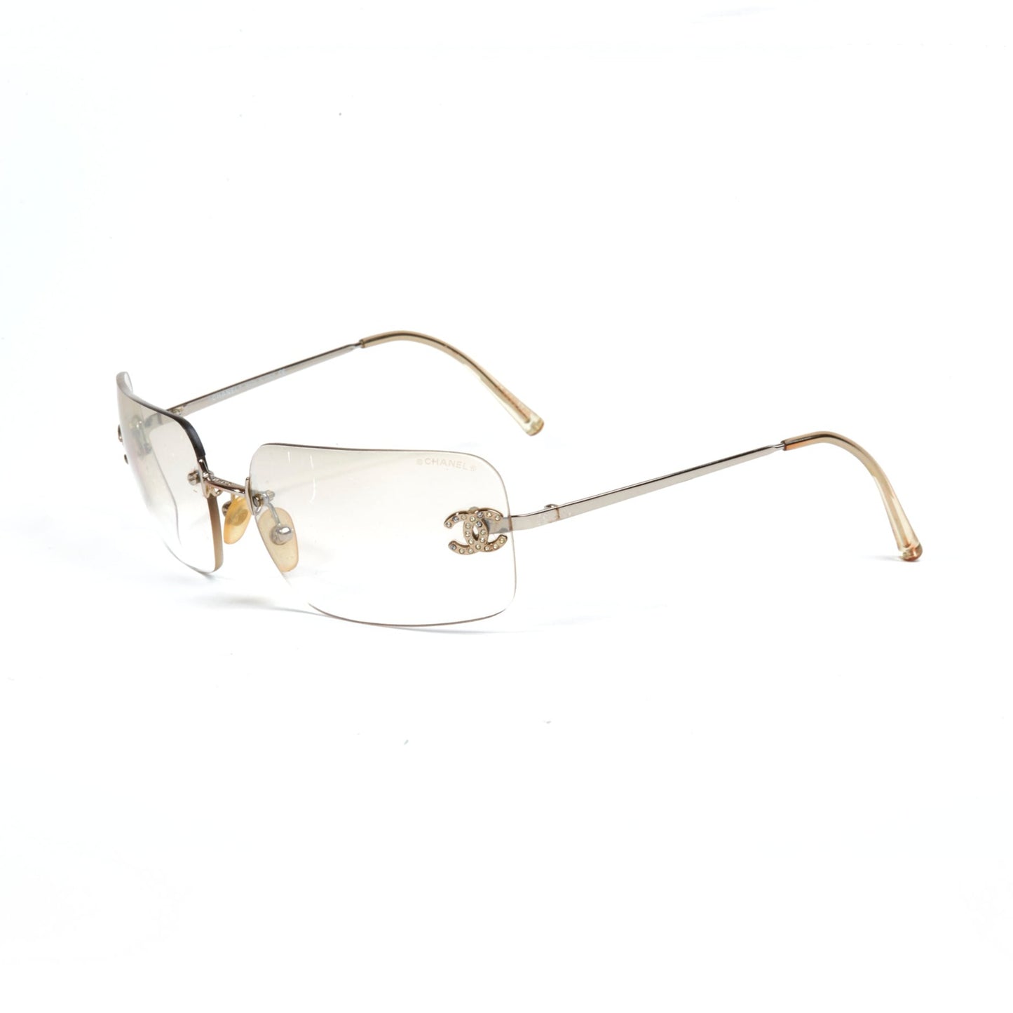 Vintage Chanel Transparent Classic Diamanté Sunglasses
