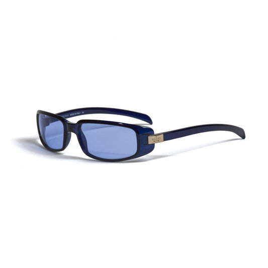 Vintage Gucci Black Narrow Silver Detail Sunglasses
