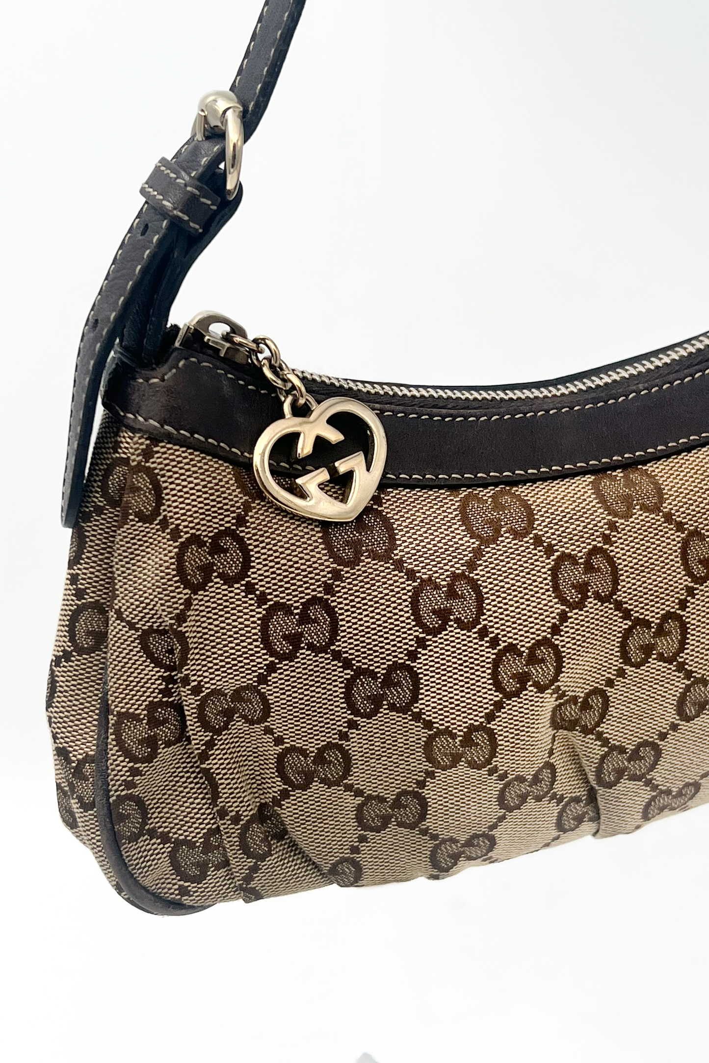 Vintage Pleated Classic Monogram Mini Shoulder Bag