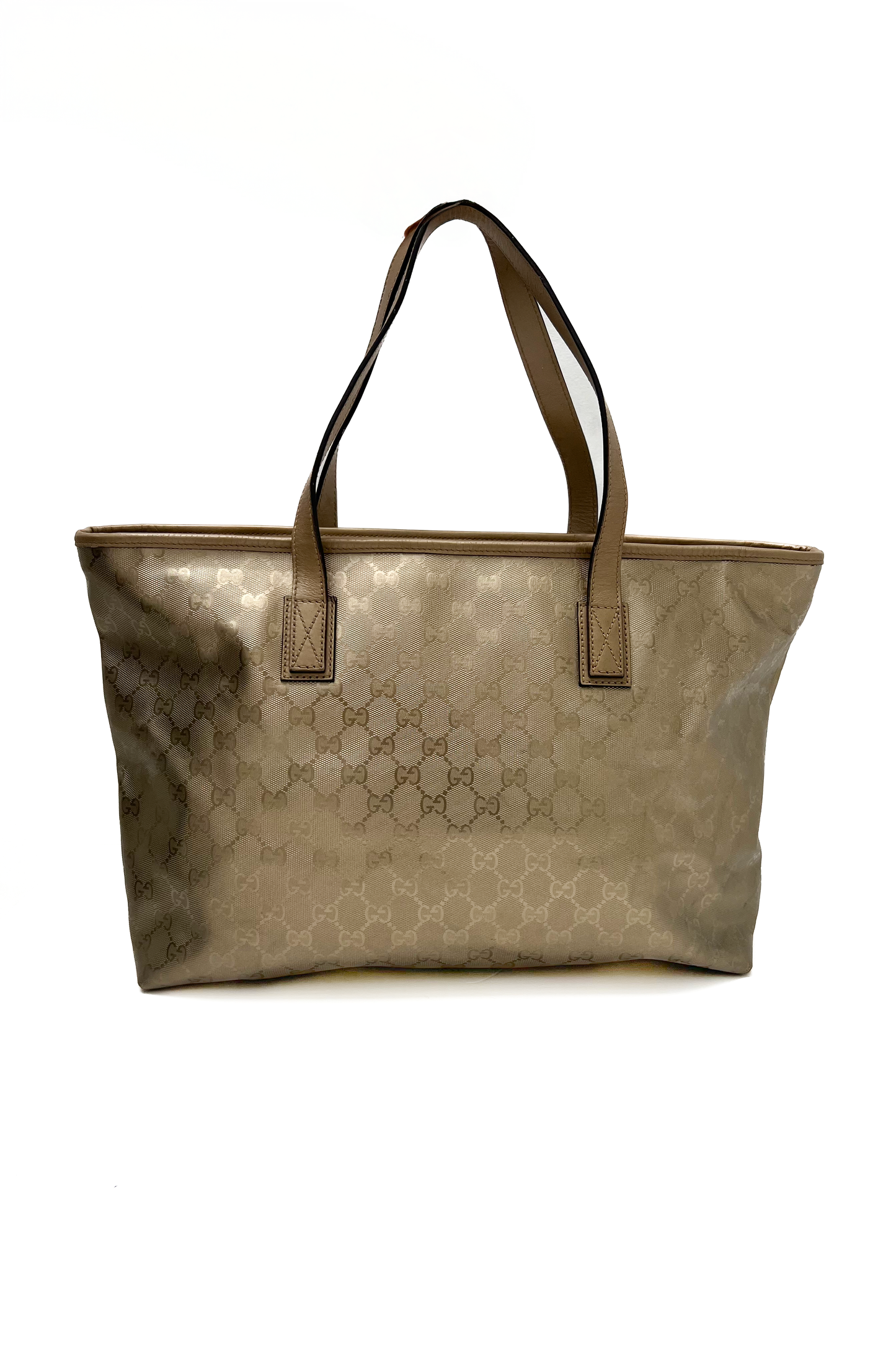 Vintage Golden Coated Monogram Shopper Bag
