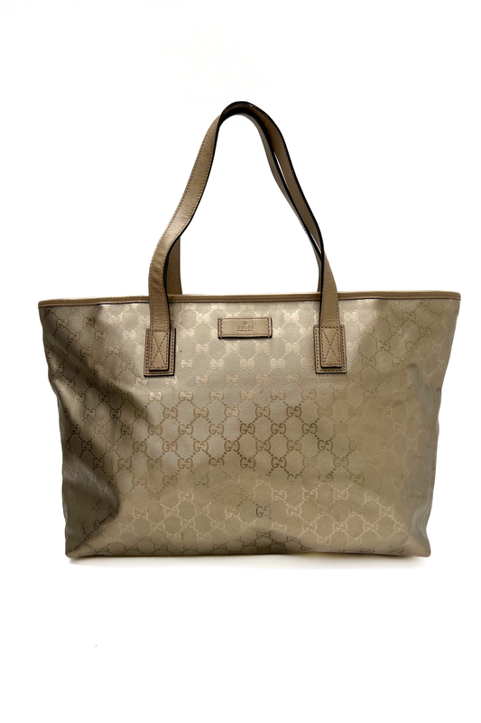 Vintage Golden Coated Monogram Shopper Bag