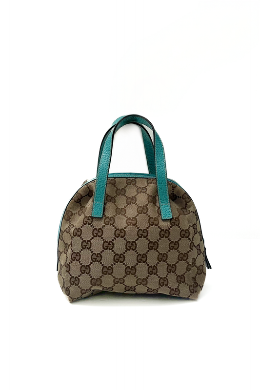 Vintage Monogram & Turquoise Tofu Bag