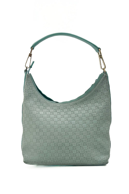 Vintage Azur Suede Shoulder Bag