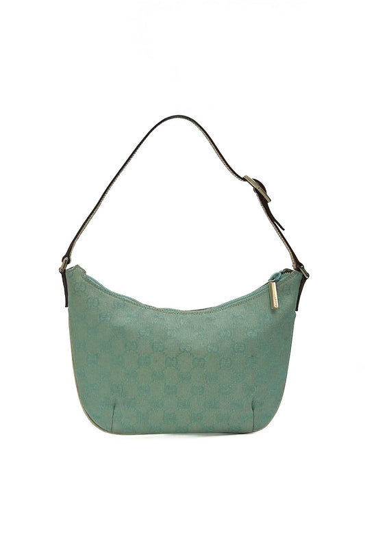 Vintage Turquoise & Gold Half Moon Pochette
