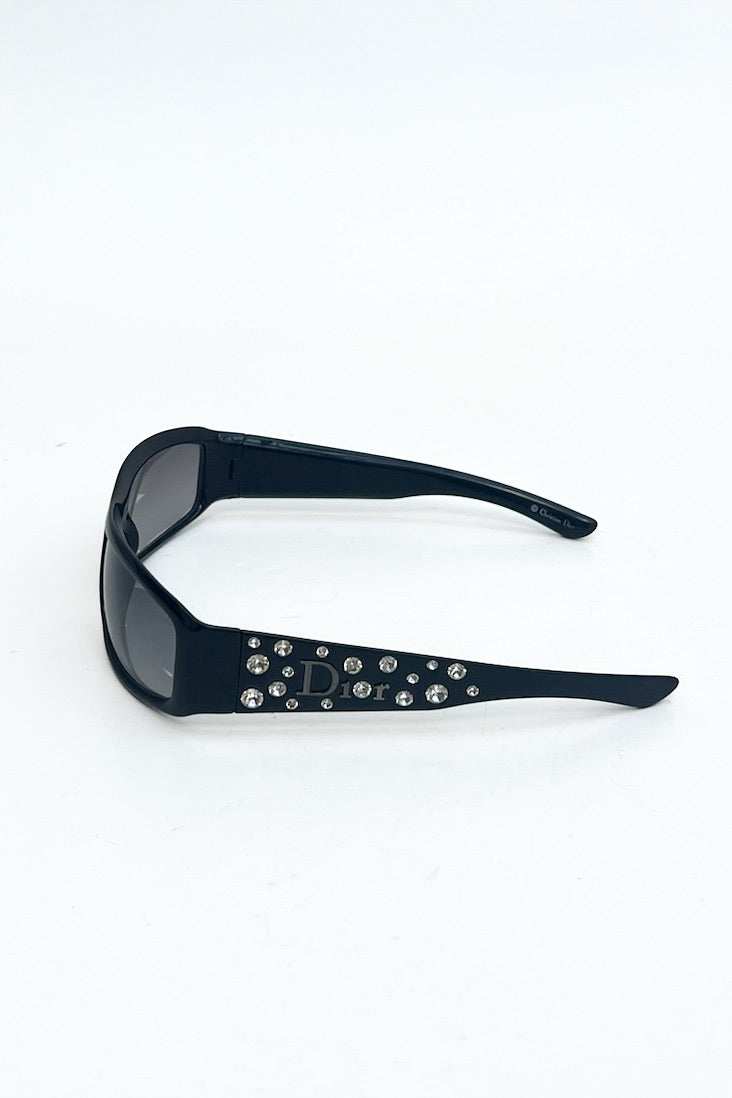 Vintage Black Crystal Arms Sunglasses