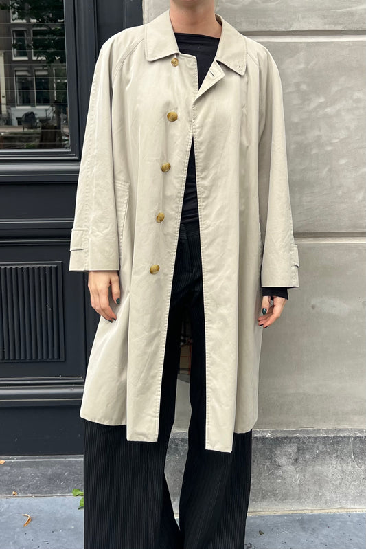 Vintage Straight Beige Trench Coat + Woolen Inseem
