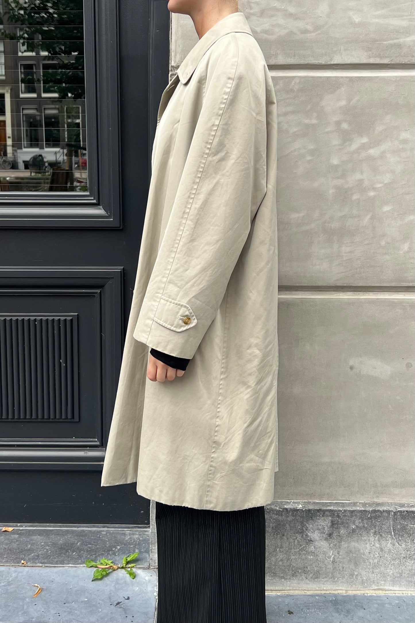 Vintage Straight Beige Trench Coat + Woolen Inseem