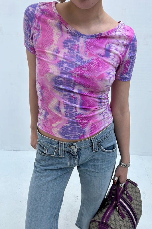 Vintage Pink & Lilac Snake Tee