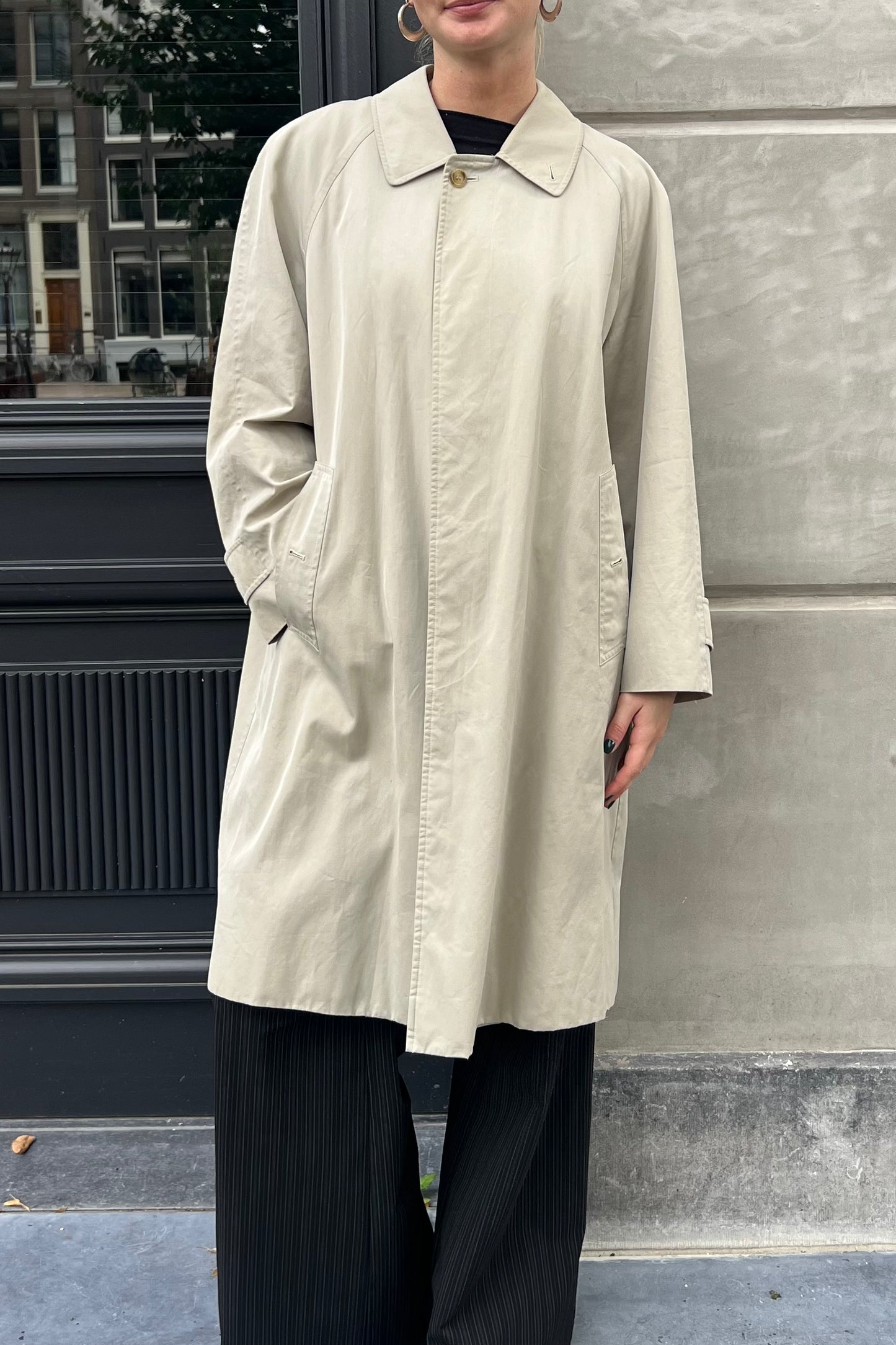 Vintage Straight Beige Trench Coat + Woolen Inseem