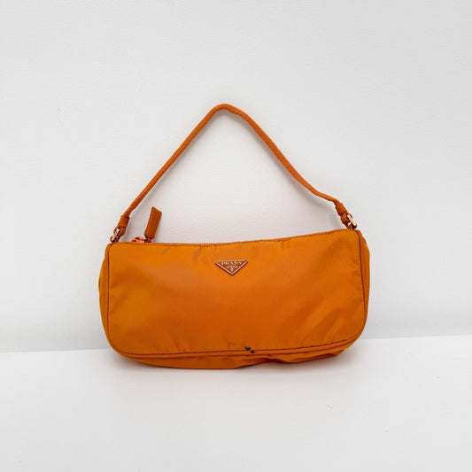 Vintage Orange Nylon Pochette