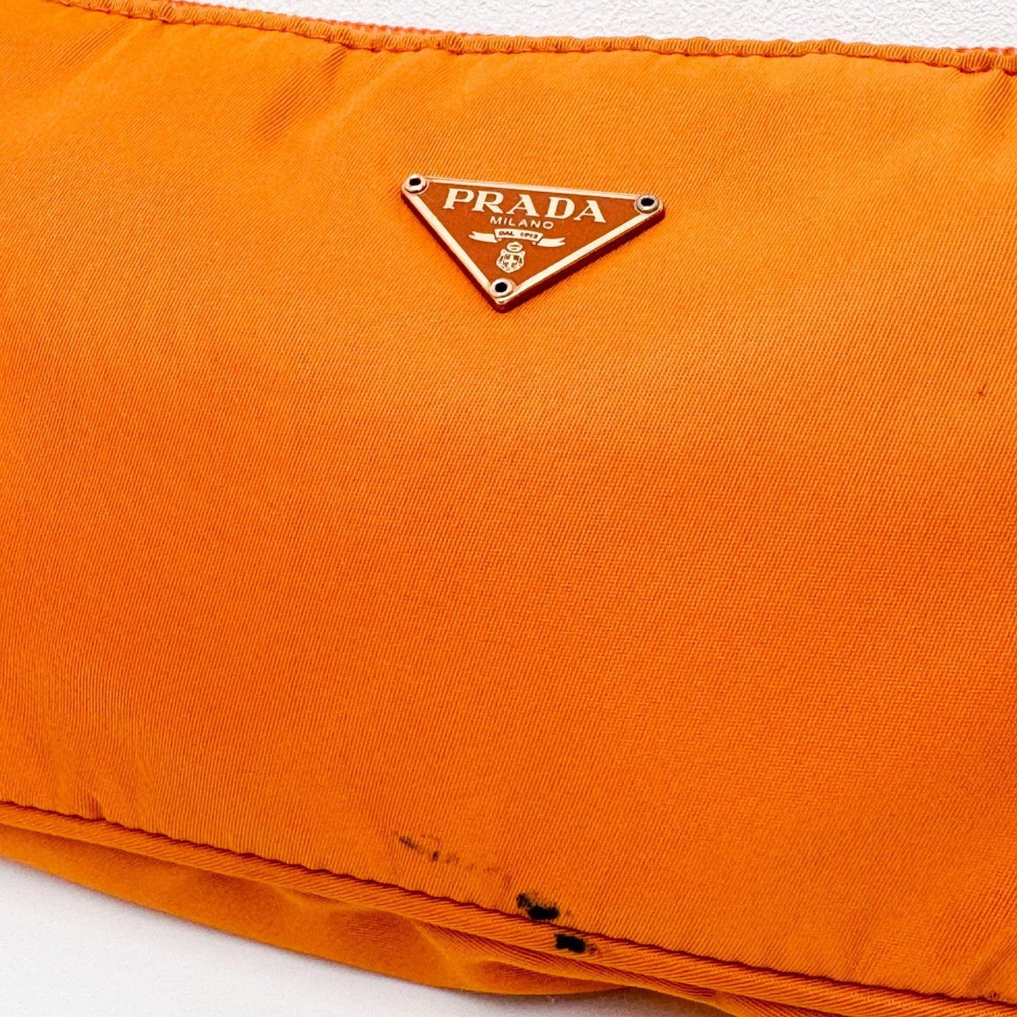 Vintage Orange Nylon Pochette