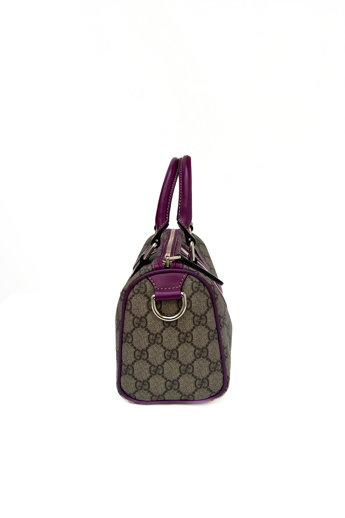 Vintage Boston Monogram Purple Details Bag