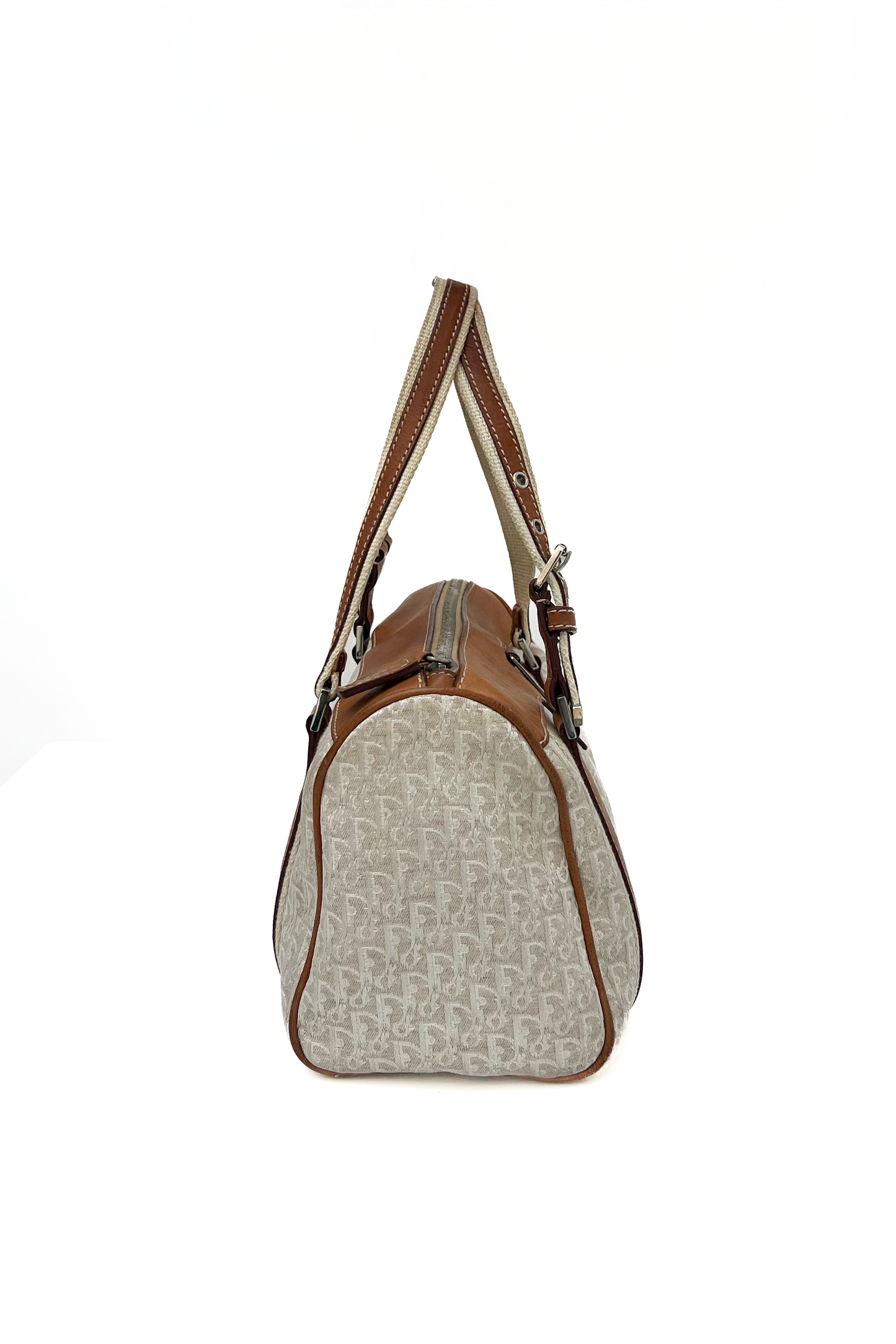 Vintage Cream & Tan Boston Street Chic Bag